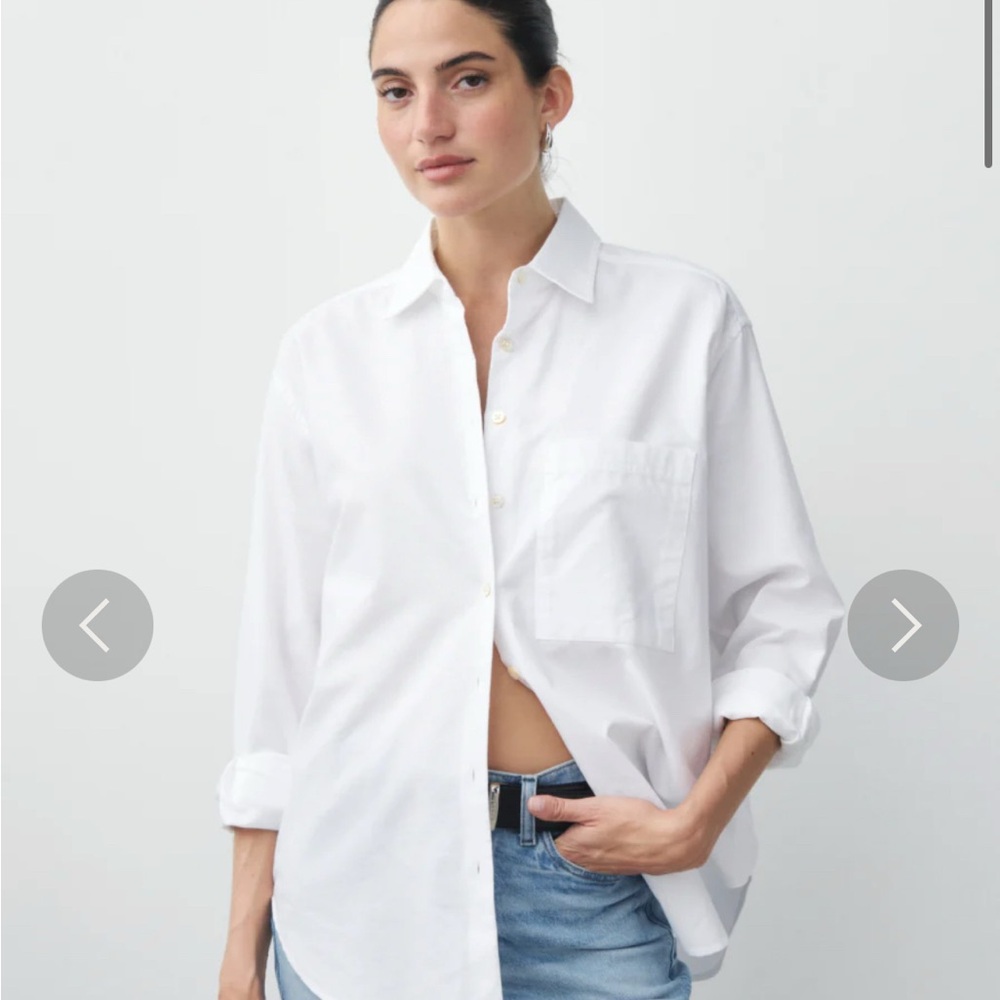 AYR The Deep End Button Down 100% Cotton Loose/Oversized Button Down (Small/S)